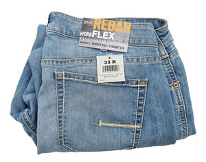 ARIAT Women's Rebar Work Flex Perfect Rise Coldwater Wash Denim Jeans 33R x 32"
